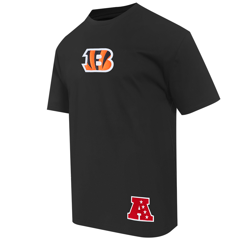 NFL CINCINNATI BENGALS WINGSPAN MEN'S DROP SHOULDER TEE (BLACK)