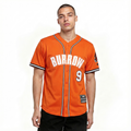 NFL CINCINNATI BENGALS JOE BURROW #9 CLASSIC MESH PNN CHEMISE BOUTONNÉE EN FILET POUR HOMME (ORANGE/NOIR)