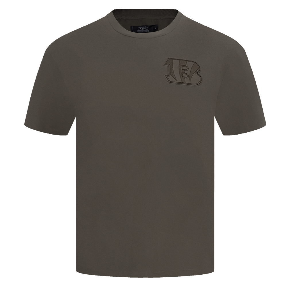 NFL CINCINNATI BENGALS NEUTRAL T-SHIRT À ÉPAULES TOMBANTES POUR HOMME (TAUPE FONCÉ)