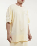 NFL CINCINNATI BENGALS NEUTRAL DROP SHOULDER MEN'S TEE (EGGSHELL)