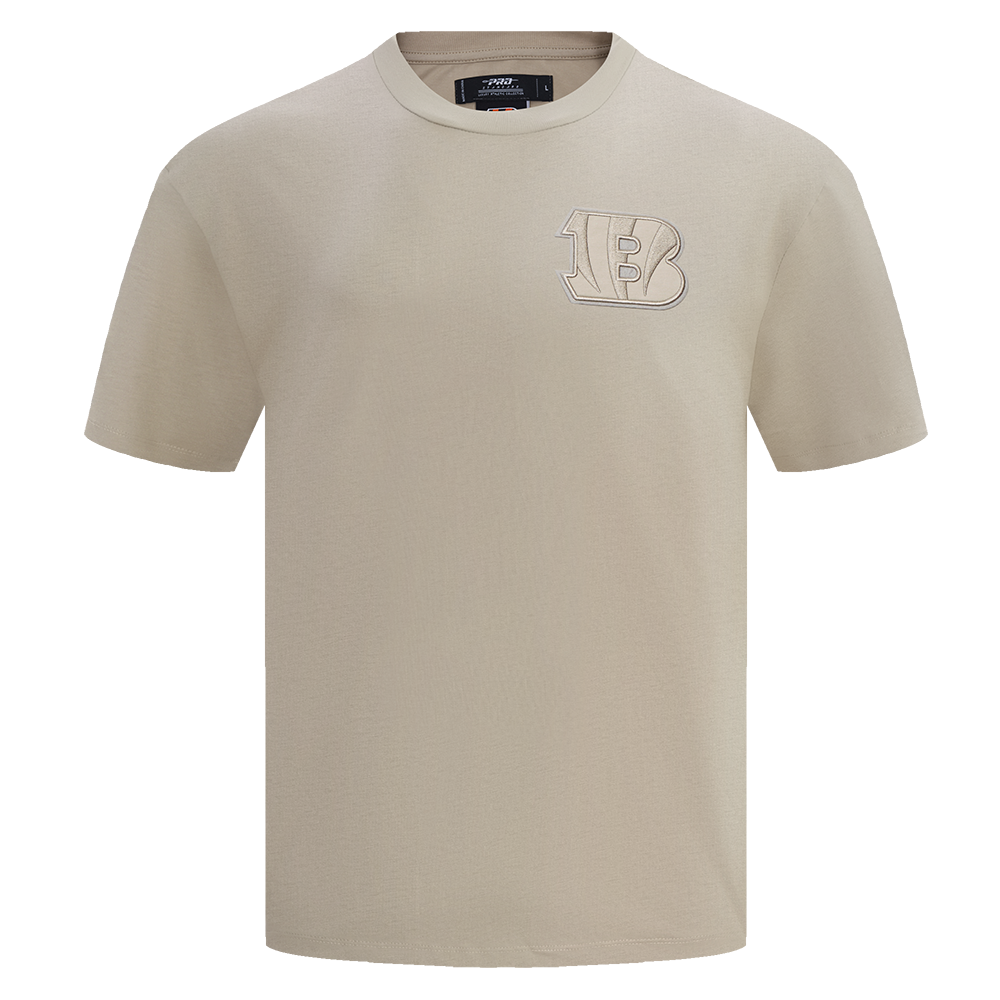 NFL CINCINNATI BENGALS NEUTRAL T-SHIRT EN JERSEY DE COTON À ÉPAULES TOMBANTES (TAUPE)