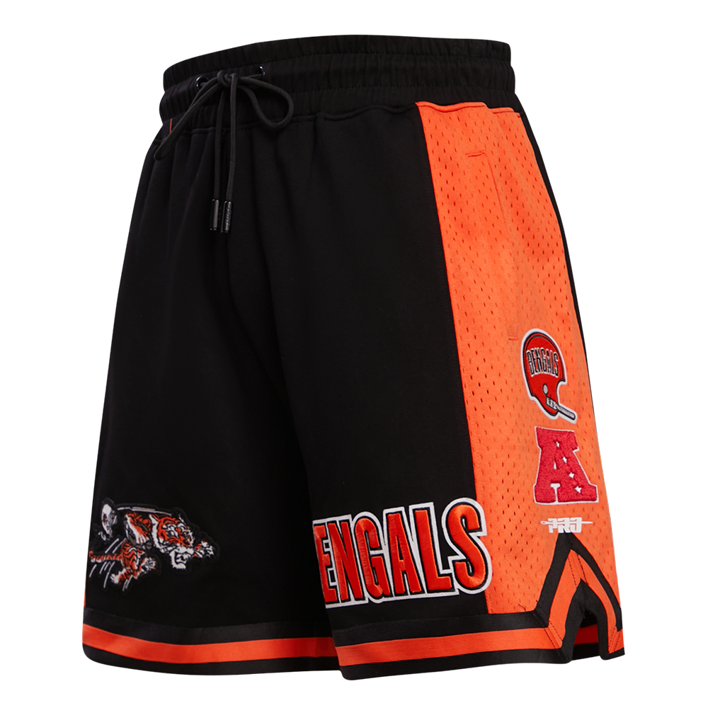 NFL CINCINNATI BENGALS RETRO CLASSIC MEN'S 2.0 SHORT (BLACK/ORANGE)