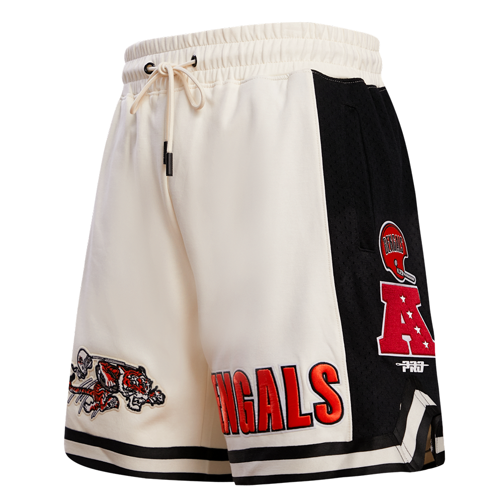 NFL CINCINNATI BENGALS RETRO CLASSIC MEN'S 2.0 SHORT (EGGSHELL/ BLACK)