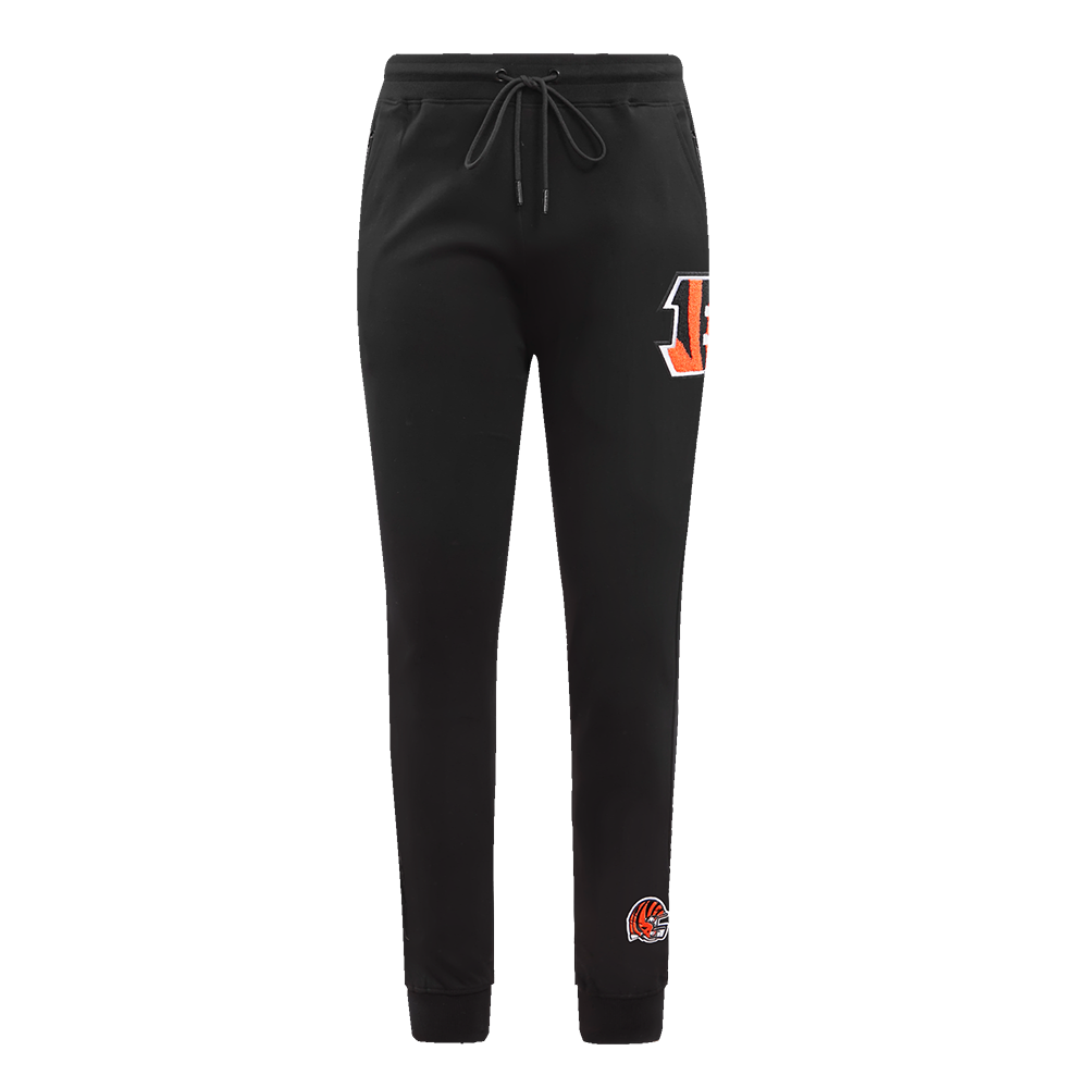 NFL CINCINNATI BENGALS CLASSIC CHENILLE PANTALON JOGGER POUR HOMME (NOIR)