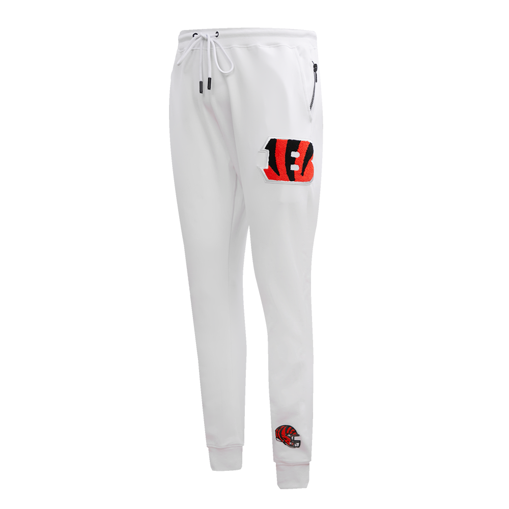 NFL CINCINNATI BENGALS CLASSIC CHENILLE MEN'S JOGGER (WHITE)