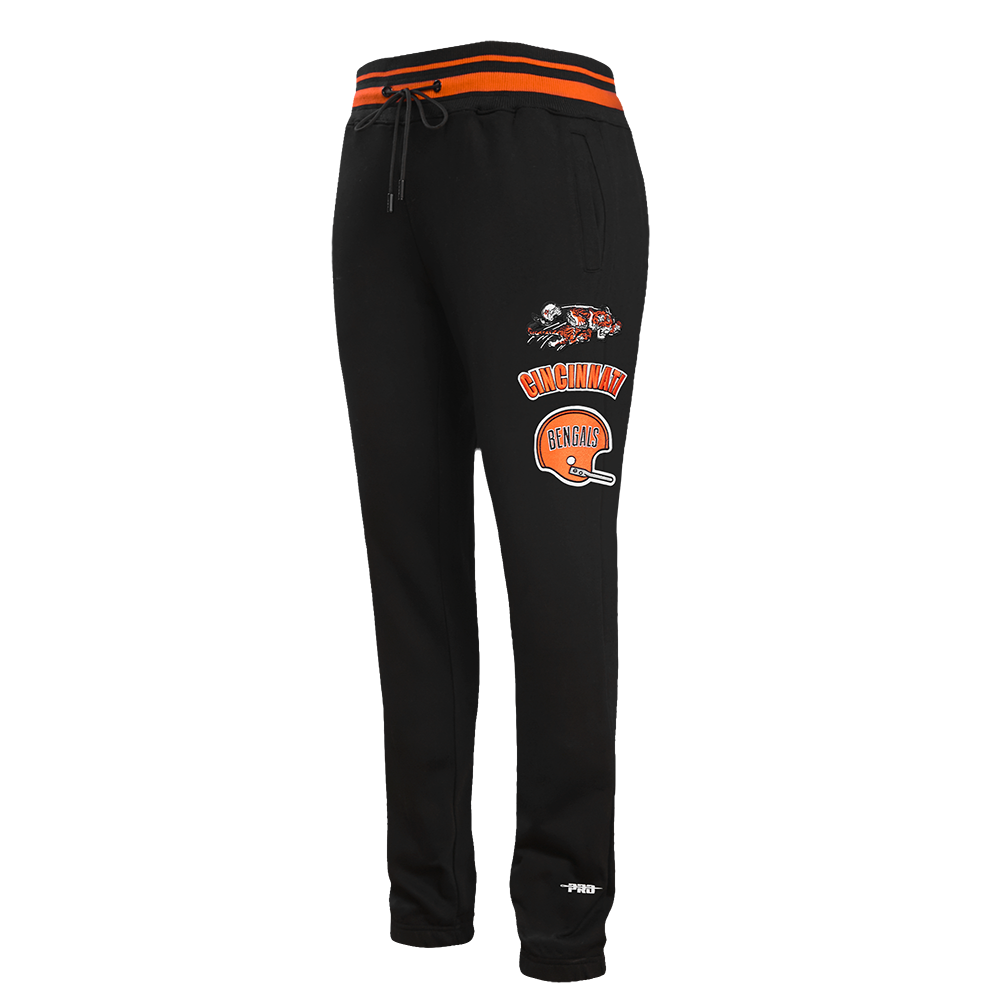 NFL CINCINNATI BENGALS RETRO CLASSIC PANTALON OUATÉ POUR HOMME (NOIR/ORANGE)