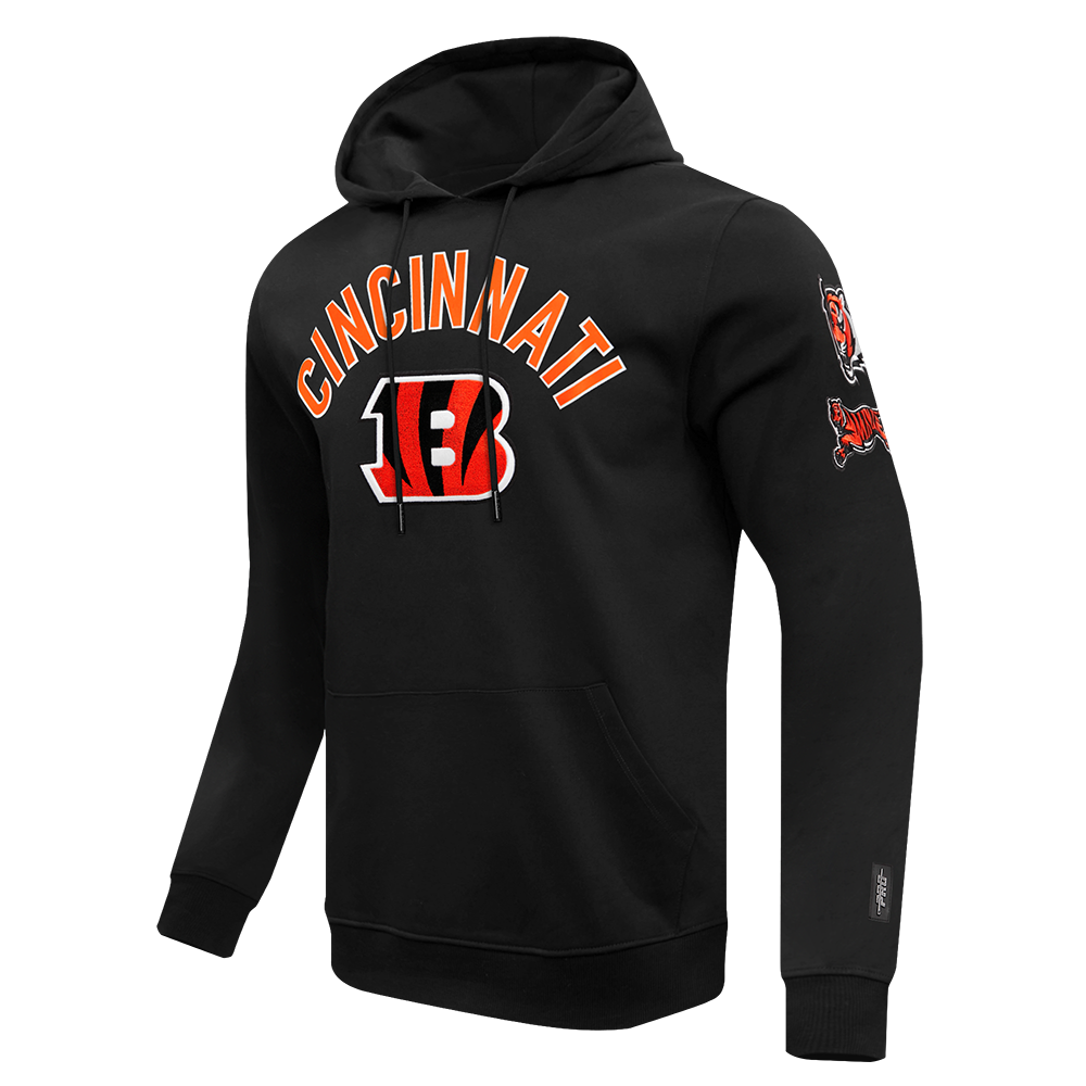 NFL CINCINNATI BENGALS CLASSIC MEN'S PULLOVER HOODIE (BLACK)