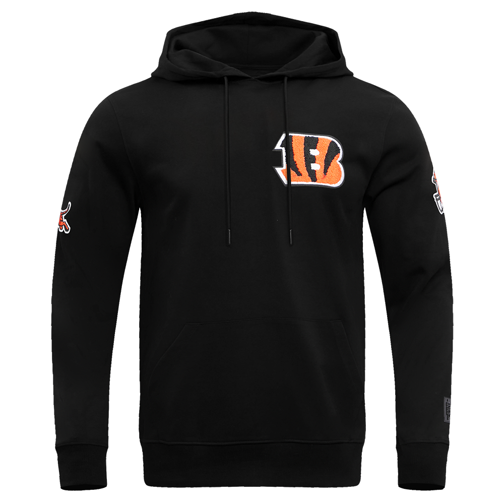 NFL CINCINNATI BENGALS CLASSIC CHENILLE CHANDAIL À CAPUCHON POUR HOMME (NOIR)