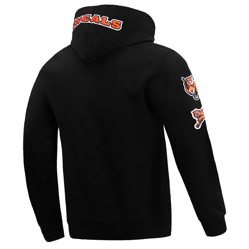 NFL CINCINNATI BENGALS CLASSIC CHENILLE CHANDAIL À CAPUCHON POUR HOMME (NOIR)