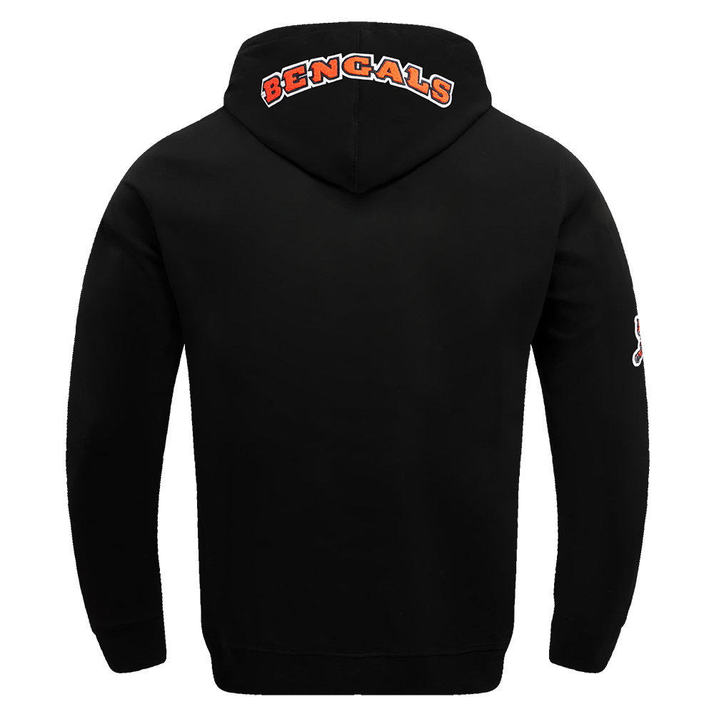 NFL CINCINNATI BENGALS CLASSIC CHENILLE CHANDAIL À CAPUCHON POUR HOMME (NOIR)