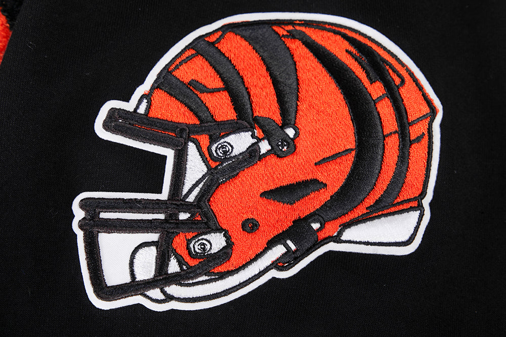 NFL CINCINNATI BENGALS CLASSIC CHENILLE CHANDAIL À CAPUCHON POUR HOMME (NOIR)