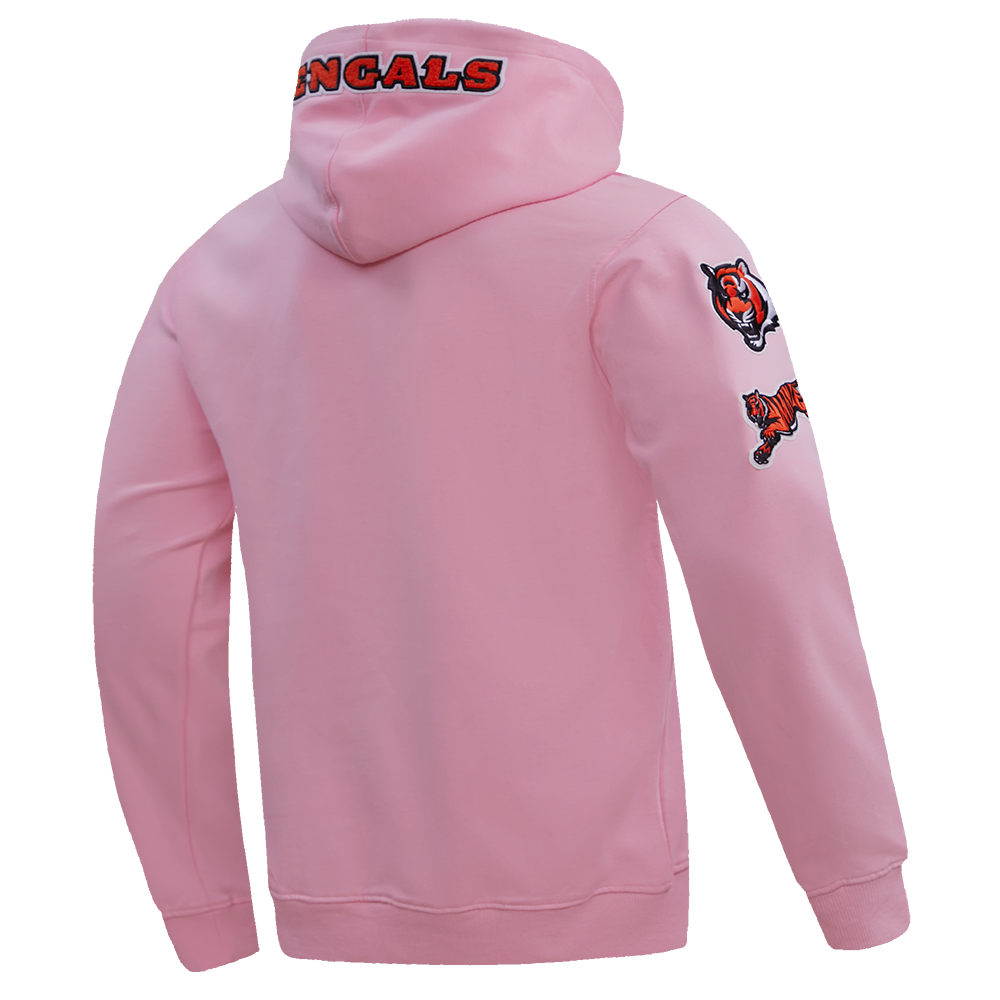 NFL CINCINNATI BENGALS CLASSIC CHENILLE CHANDAIL À CAPUCHON POUR HOMME (ROSE)