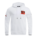 NFL CINCINNATI BENGALS CLASSIC CHENILLE MEN'S PULLOVER HOODIE (WHITE)