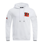NFL CINCINNATI BENGALS CLASSIC CHENILLE MEN'S PULLOVER HOODIE (WHITE)