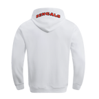 NFL CINCINNATI BENGALS CLASSIC CHENILLE MEN'S PULLOVER HOODIE (WHITE)