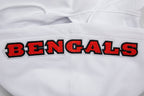 NFL CINCINNATI BENGALS CLASSIC CHENILLE MEN'S PULLOVER HOODIE (WHITE)