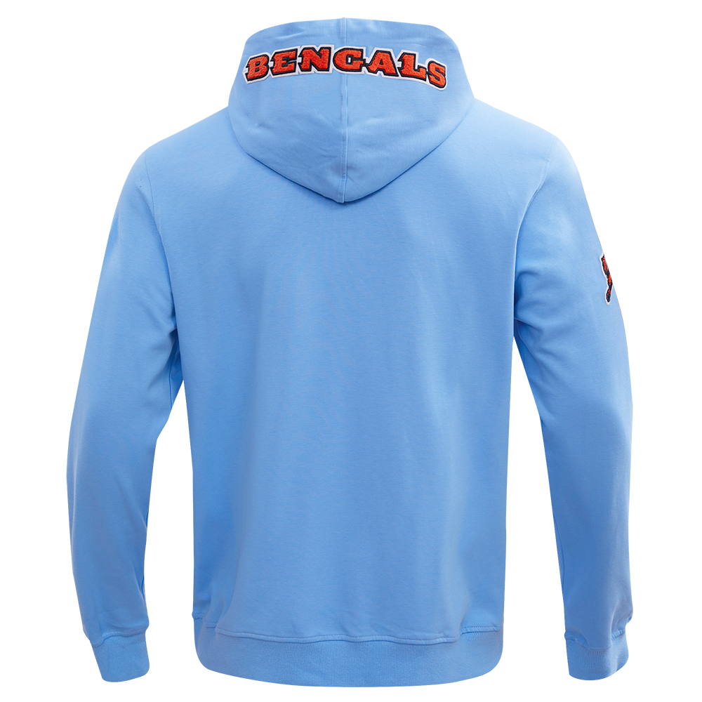 NFL CINCINNATI BENGALS CLASSIC CHENILLE FULL ZIP HOODIE  (UNIVERSITY BLUE)