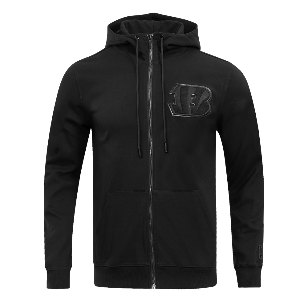 NFL CINCINNATI BENGALS TRIPLE BLACK CHANDAIL À CAPUCHON À GLISSIÈRE (TRIPLE NOIR)