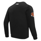 NFL CINCINNATI BENGALS OLD ENGLISH MEN'S FLC CREWNECK (BLACK)