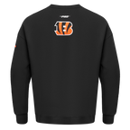 NFL CINCINNATI BENGALS TURN IT UP M DROP SHOULDER FLC CREWNECK (BLACK)