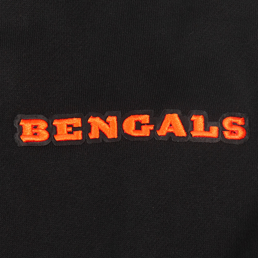 NFL CINCINNATI BENGALS TURN IT UP M DROP SHOULDER FLC CREWNECK (BLACK)