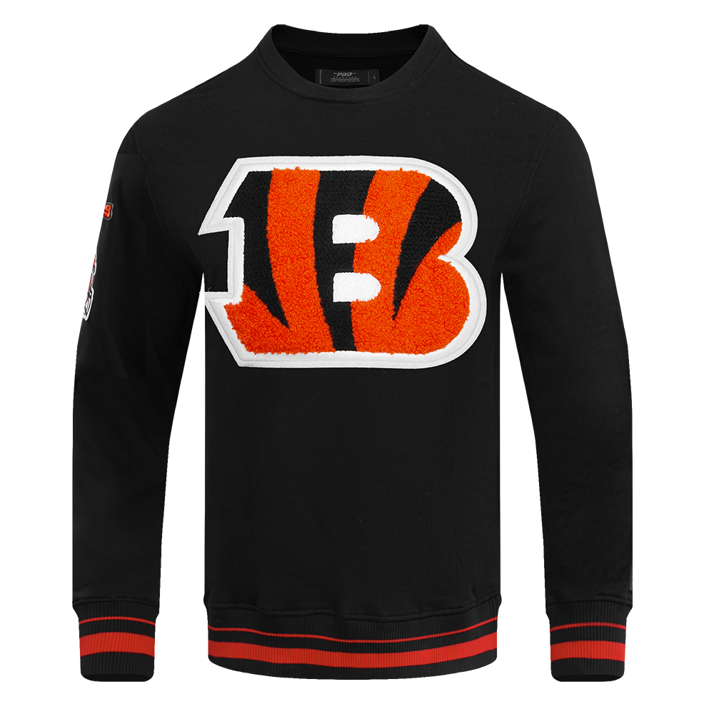 NFL CINCINNATI BENGALS CHANDAIL À COL ROND MASHUP CÔTELÉ POUR HOMME (NOIR/ORANGE)