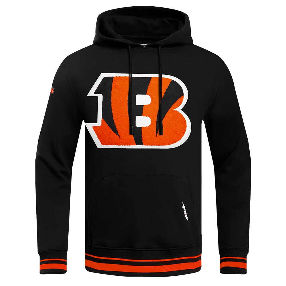 NFL CINCINNATI BENGALS CHANDAIL À CAPUCHON MASHUP CÔTELÉ POUR HOMME (NOIR/ORANGE)
