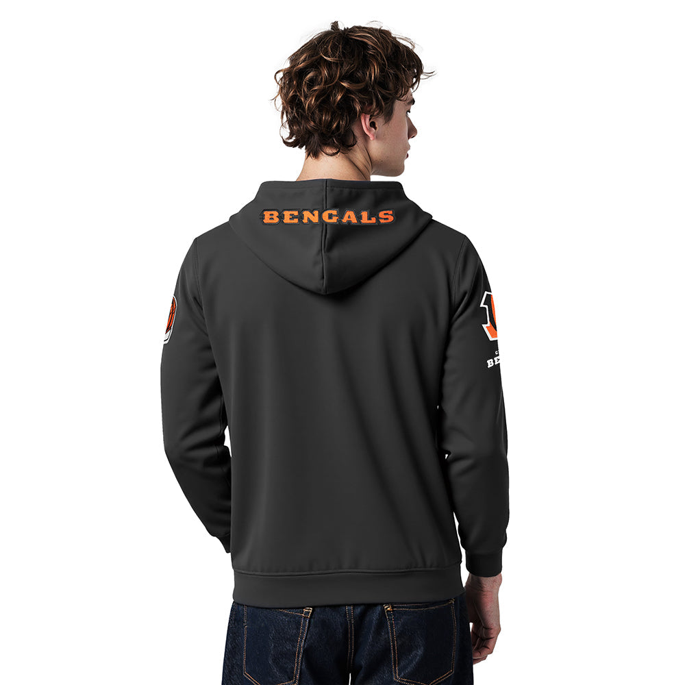 NFL CINCINNATI BENGALS JOE BURROW #9 CLASSIC PNN MEN'S DK PO HOODIE (BLACK)