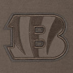 NFL CINCINNATI BENGALS NEUTRAL CHANDAIL À CAPUCHON À ÉPAULES TOMBANTES POUR HOMME (TAUPE FONCÉ)