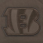 NFL CINCINNATI BENGALS NEUTRAL CHANDAIL À CAPUCHON À ÉPAULES TOMBANTES POUR HOMME (TAUPE FONCÉ)