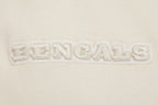 NFL CINCINNATI BENGALS NEUTRAL DROP SHOULDER FLEECE PULLOVER HOODIE (EGGSHELL)