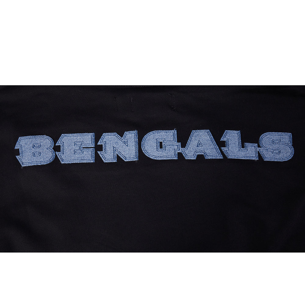 NFL CINCINNATI BENGALS VARSITY BLUES CHANDAIL À CAPUCHON EN MOLLETON POUR HOMME (NOIR)