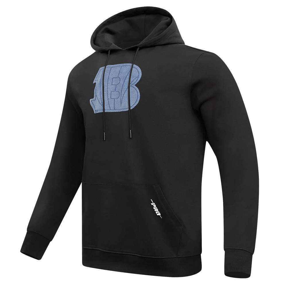 NFL CINCINNATI BENGALS VARSITY BLUES CHANDAIL À CAPUCHON EN MOLLETON POUR HOMME (NOIR)