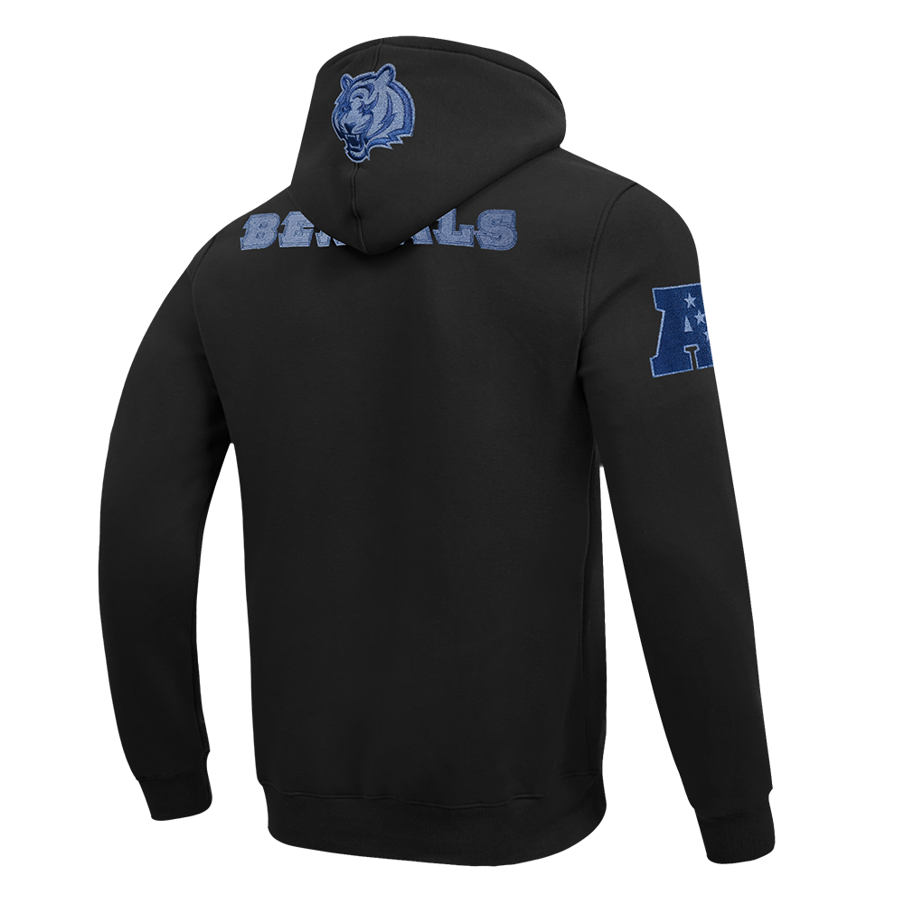 NFL CINCINNATI BENGALS VARSITY BLUES CHANDAIL À CAPUCHON EN MOLLETON POUR HOMME (NOIR)
