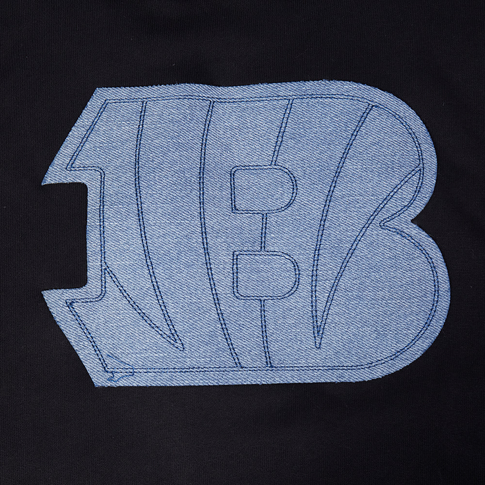 NFL CINCINNATI BENGALS VARSITY BLUES CHANDAIL À CAPUCHON EN MOLLETON POUR HOMME (NOIR)