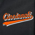 NFL CINCINNATI BENGALS SCRIPT TAIL BLOUSON COLLÉGIAL POUR HOMME (NOIR/ORANGE)