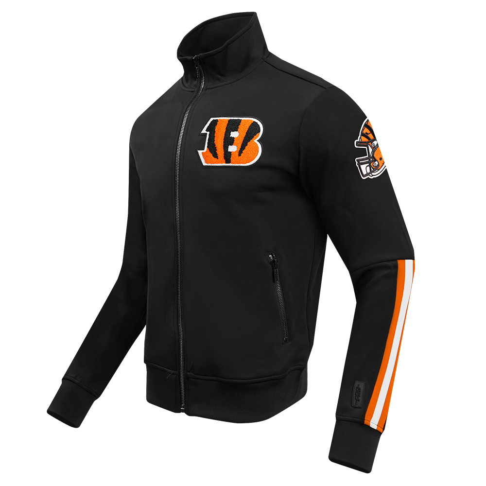 NFL CINCINNATI BENGALS CLASSIC TRACK MEN'S TRACK JACKET (BLACK)