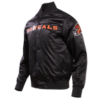 NFL CINCINNATI BENGALS CLASSIC SATIN MEN'S SATIN JACKET (BLACK)