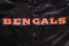 NFL CINCINNATI BENGALS CLASSIC SATIN MEN'S SATIN JACKET (BLACK)