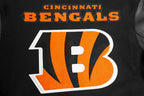 NFL CINCINNATI BENGALS MASH UP BLOUSON COLLÉGIAL EN LAINE À BORDS CÔTELÉS POUR HOMME (NOIR/ORANGE)