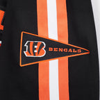 NFL CINCINNATI BENGALS BLOUSON PRO GAME DAY EN MAILLE DOUBLE POUR HOMME (NOIR/ORANGE/BLANC)