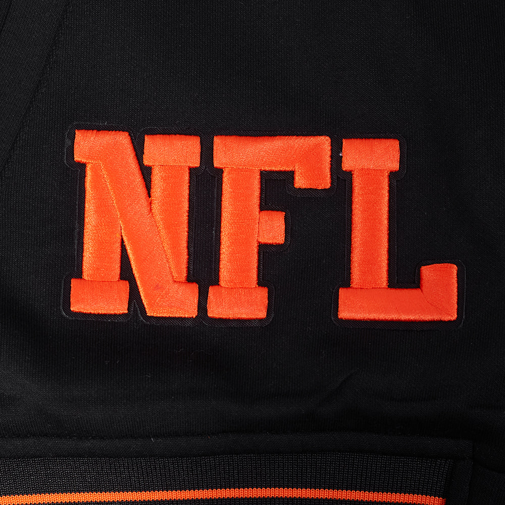 NFL CINCINNATI BENGALS BLOUSON PRO GAME DAY EN MAILLE DOUBLE POUR HOMME (NOIR/ORANGE/BLANC)