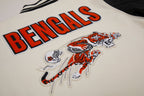 NFL CINCINNATI BENGALS RETRO CLASSIC MEN'S RIB WOOL VARSITY JACKET (EGGSHELL/ BLACK)