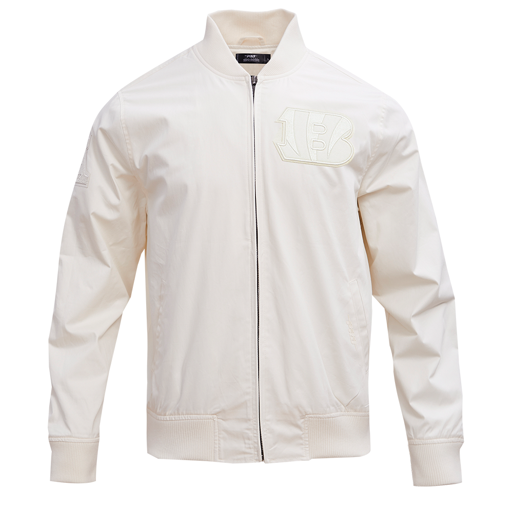 NFL CINCINNATI BENGALS NEUTRAL MEN'S TWILL JACKET (EGGSHELL)