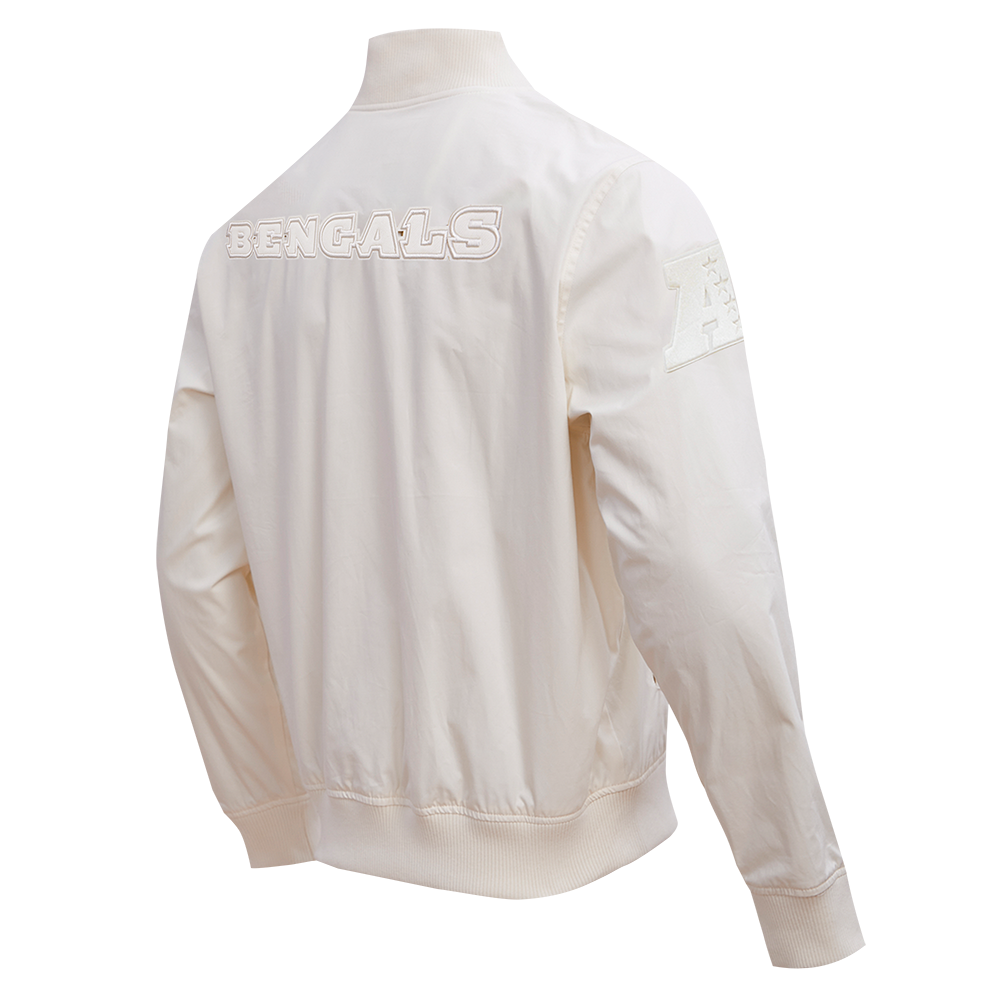 NFL CINCINNATI BENGALS NEUTRAL MEN'S TWILL JACKET (EGGSHELL)