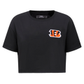 NFL CINCINNATI BENGALS CLASSIC WOMEN'S SJ BOXY TEE (BLACK)