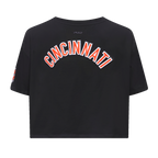 NFL CINCINNATI BENGALS CLASSIC WOMEN'S SJ BOXY TEE (BLACK)