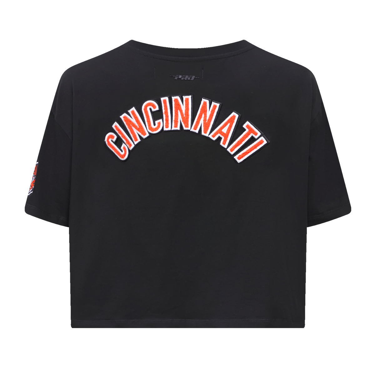 NFL CINCINNATI BENGALS CLASSIC WOMEN'S SJ BOXY TEE (BLACK)