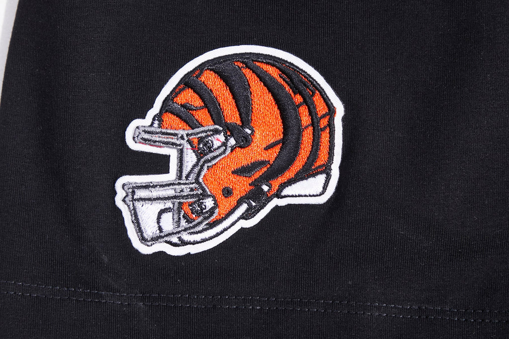NFL CINCINNATI BENGALS CLASSIC WOMEN'S SJ BOXY TEE (BLACK)