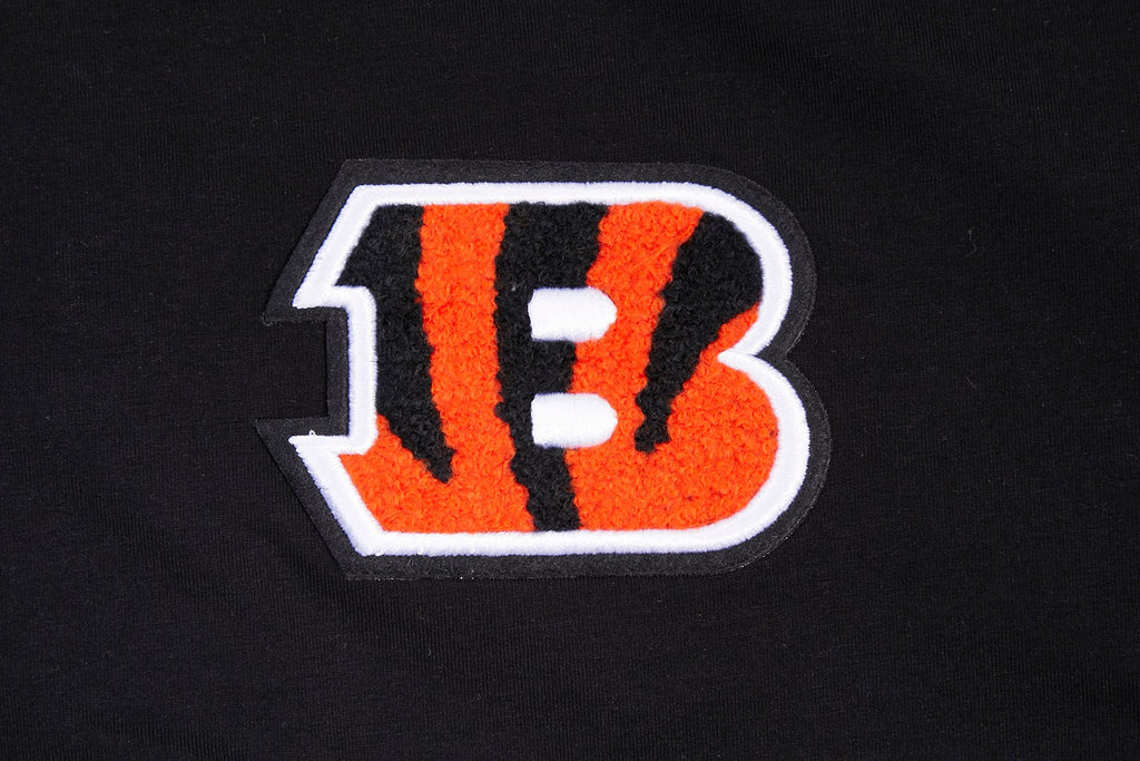 NFL CINCINNATI BENGALS CLASSIC WOMEN'S SJ BOXY TEE (BLACK)